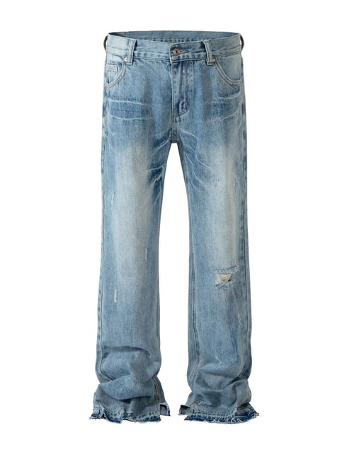 Men's Distressed Raw Hem Jeans - Odaingerous